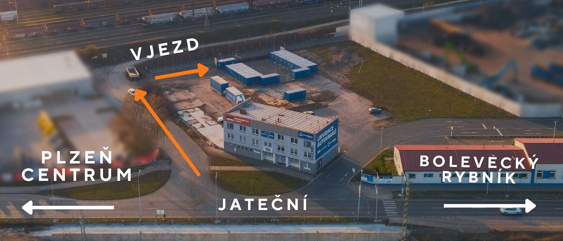 Mapa areálu Sklady-Kontejnery.cz
